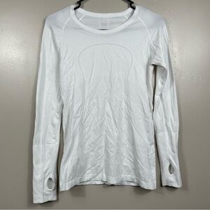 Lululemon Run Swiftly Tech Long Sleeve Heathered White Size 6